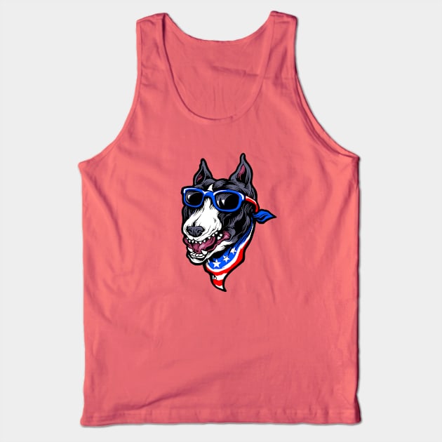 USA Patriotic American Pitbull Terrier Tank Top by SLAG_Creative